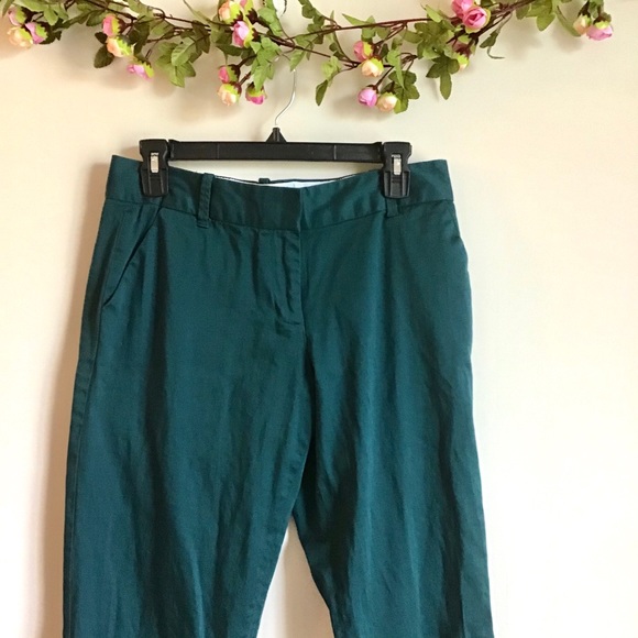 Max Studio Forest green crop/ankle pants sz 6 - Picture 3 of 5